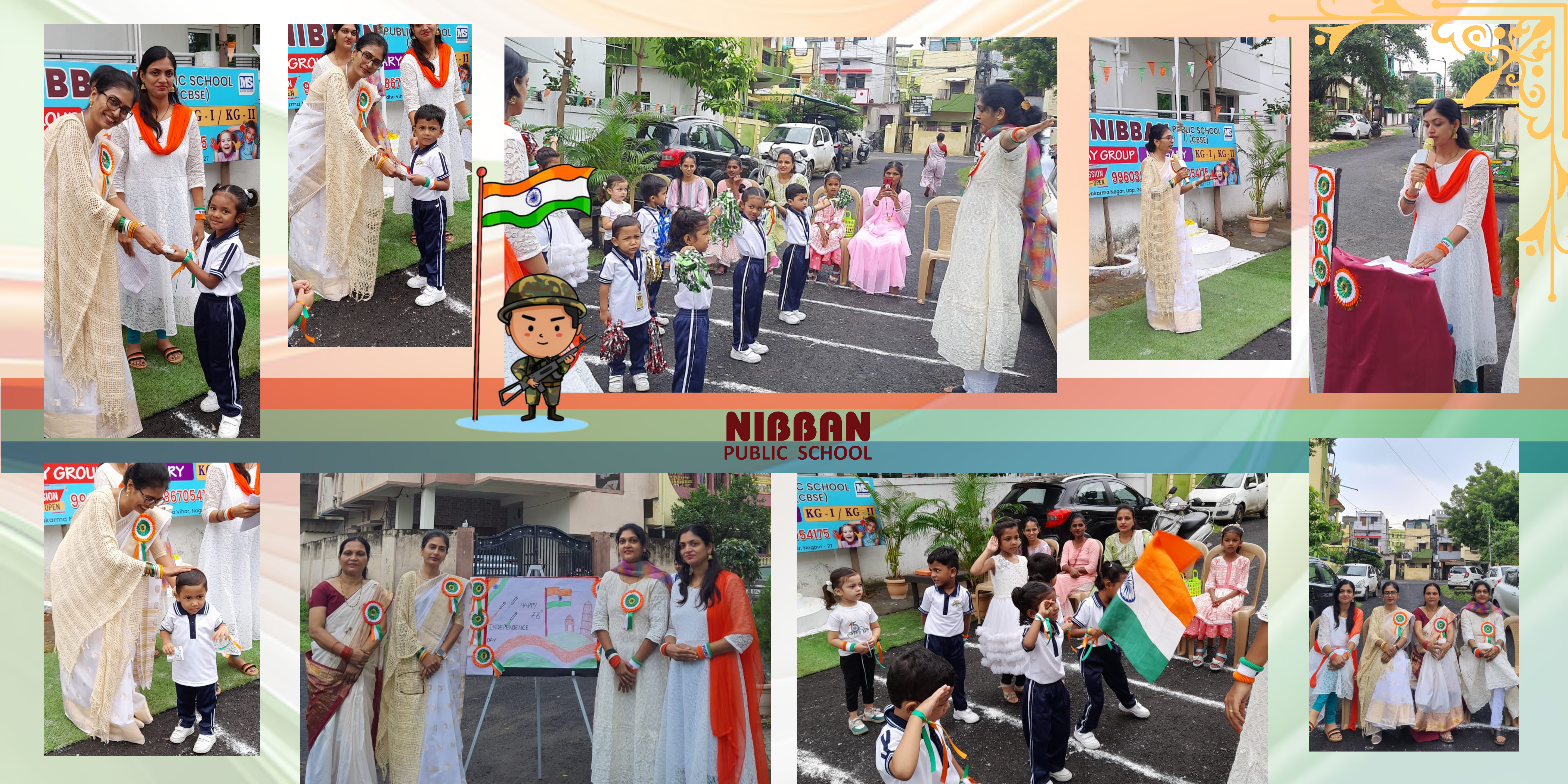 flag hoisting at nibban public school nagpur